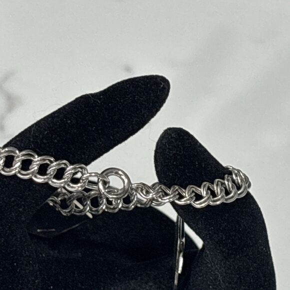 Vintage Charm Bracelet Silver Tone with Sterling Charms - Picture 8 of 9